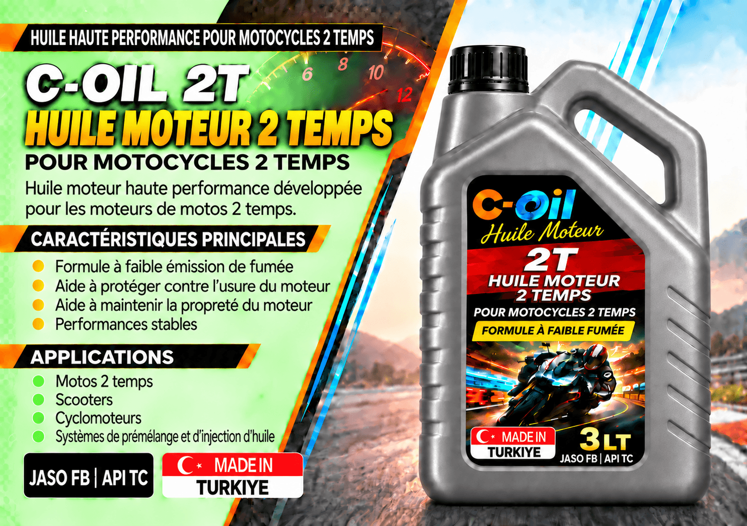 Bidon d'huile moto C-Oil Motorcycle 2T