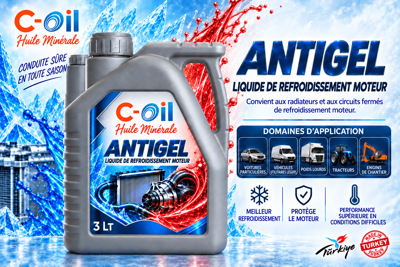 Bidons de liquide de refroidissement C-Oil